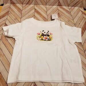 Baby / Toddler Shirt – Panda Bears with Flowers Graphic Tee